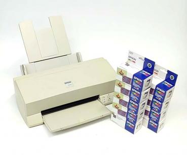 Epson Stylus color 600 Tintenstrahldrucker gebraucht inkl Patronen