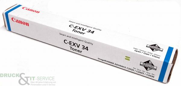 Canon C-EXV34 (3783B002) Toner cyan original neu
