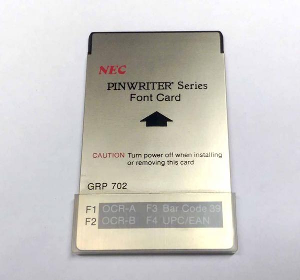 NEC Pinwriter Series Font Card GRP 702 gebraucht